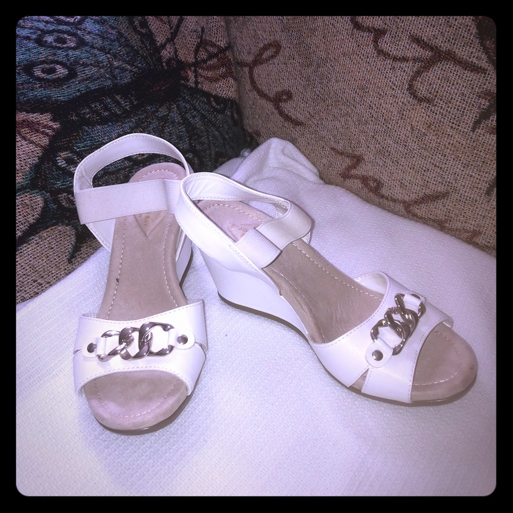 White sandals
